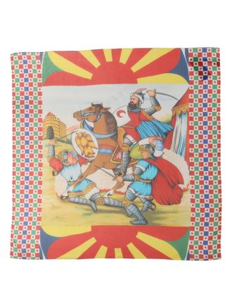 Dolce & Gabbana Multicolor Silk Printed Square Foulard Womens Scarf