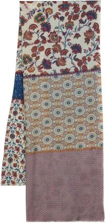 Leathersmith of London graphic-print wool scarf - unisex - Silk/Wool - One Size - Blue