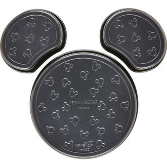 Disney x Farberware 3-Piece Nonstick Mickey Mouse Head Cake Pans in Black at Nordstrom Rack