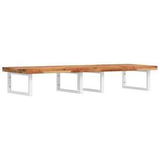 vidaXL Estante De Lavabo De Pared Acero Y Madera Maciza De Acacia Vidaxl