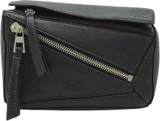 Loewe Pre-owned Belt Bags, female, Black, Size: ONE SIZE Pre-owned Puzzle Shoulder Bag