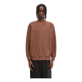 Ader Error Hoodies & sweatvesten, Heren, Bruin, XL, Katoen, Meadow Textured Raglan Sweatshirt