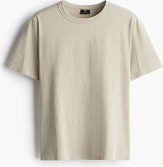 H&M T-Shirt in Regular Fit - Beige