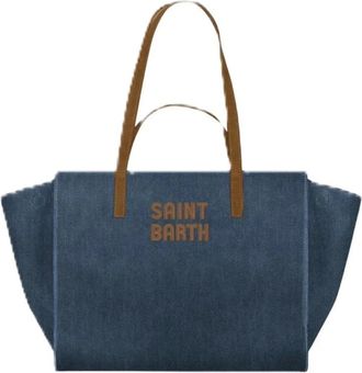 MC2 Saint Barth Jour Bag Midi - unisex - Tassen - Blauw - Maat: ONE Size Katoen