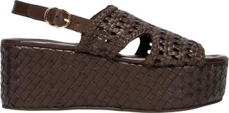 Massimo Santini Schoenen, Dames, Bruin, 38 EU, High Heel Sandalen