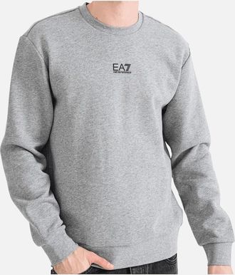 Emporio Armani Mens Core Logo Grey Sweatshirt - Size: 42