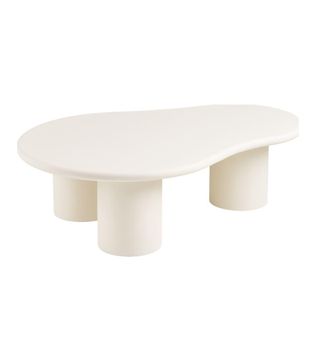 Moloo Mesa de centro orgánica con efecto hormigón 80x120 cm