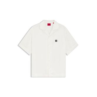 HUGO BOSS Oversize-fit shirt with stacked logo