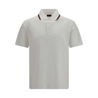 Gucci Polo shirt van katoenen jersey piqu&eacute; - Heren - Polos - Wit - M - Katoen - Tops