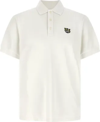 Kenzo White Embroidery Patch Polo Shirt