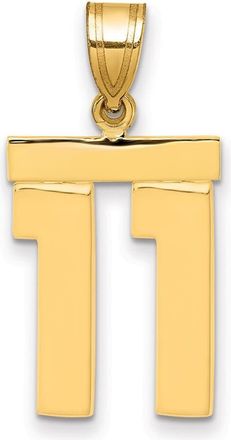 Diamond2Deal 14k Yellow Gold Medium Polished Number Charm Pendant