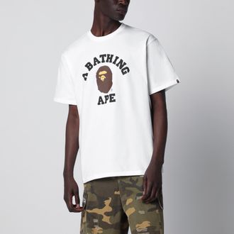 A Bathing Ape White T-shirt with logo print