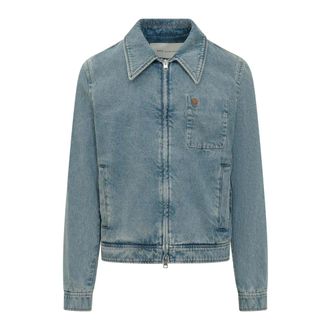 Ami Denim Jackets, male, Blue, Size: L De Coeur Zipped Jacket