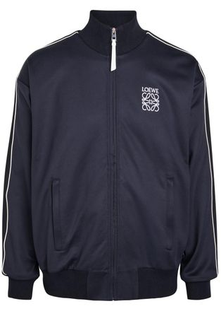Loewe Anagram-embroidered Jersey Track Jacket - Navy - XL