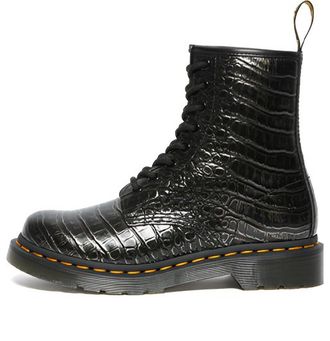 Dr. Martens (WMNS) Dr. Martens Lacing Crocodile Pattern Martin Boots 27249029