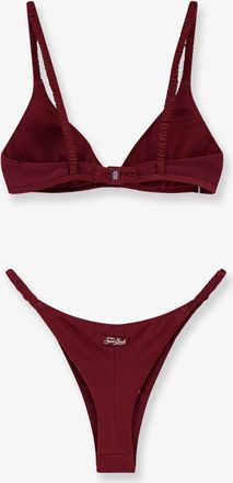 MC2 Saint Barth Womens Bikini Moana Nylon Red Polyamide Elastane Swimwear Sea Clothing