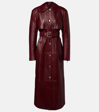 Sportmax Paste leather trench coat