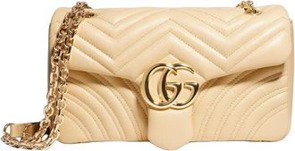Gucci (WMNS) Gucci GG Marmont Medium Shoulder Bag Light Yellow 837267-AAGUE-9305