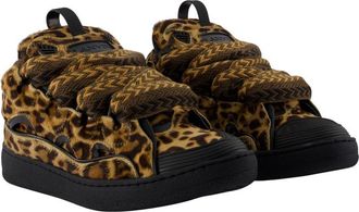 Lanvin Womens Curb Sneaker Brown Synthetic