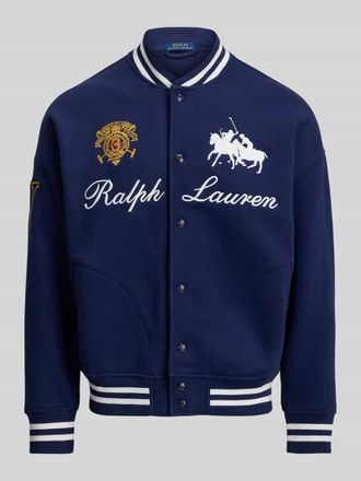 Polo Ralph Lauren Regular Fit College-Jacke aus Baumwoll-Mix in Marine, Gr&ouml;&szlig;e XXL