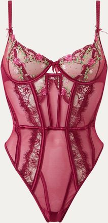 Lounge Dahlia Bodysuit - Berry - XS