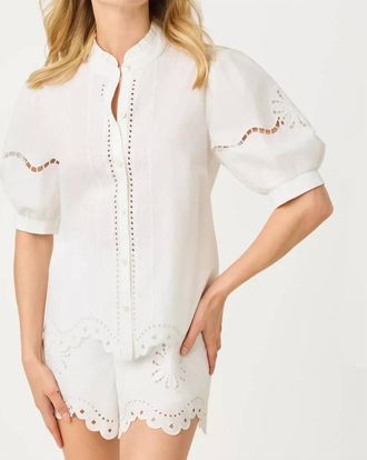 Lilly Pulitzer Koski Top In Resort White