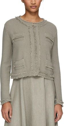 Lafayette 148 New York Petite Textured Stitch Crop Top