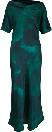 Kiton Abito midi con stampa astratta - Verde
