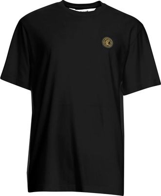 Just Cavalli T-shirt met ronde hals en logo - Heren - T-shirts - Zwart - 2XL - Katoen - Tops