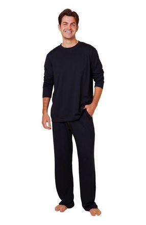 The Cats Pajamas Mens Pima Knit Pullover Set in Classic Midnight at Nordstrom, Size Small