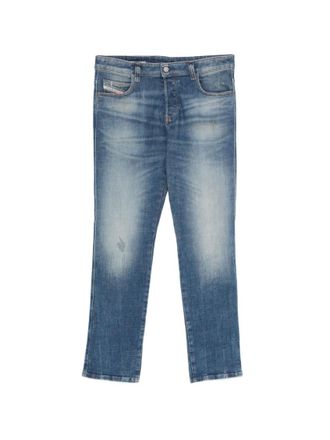 Diesel Blue Straight Mid Rise Jeans