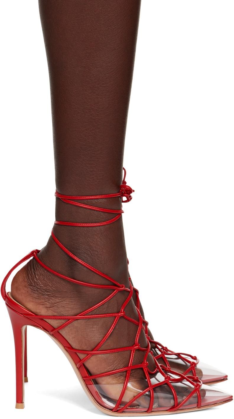 シューズ・サンダルその他 GIANVITO ROSSI Woman Pumps Red G2231785RICNUI ROUG Gianvito 85 velvet pumps in red - Gianvito Rossi | Mytheresa