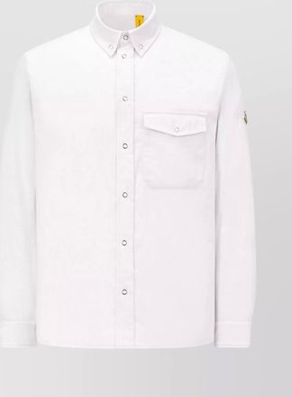 Moncler padded shirt with flap pocket and button