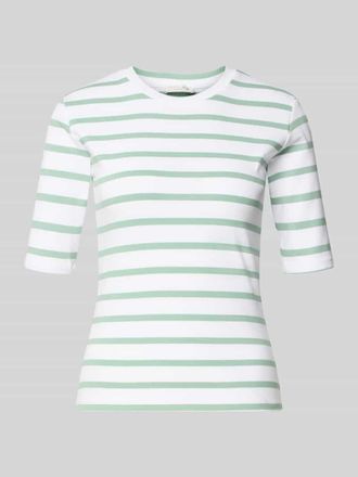 Christian Berg Basic T-Shirt Ringel O-Neck in Mint, Gr&ouml;&szlig;e XXL