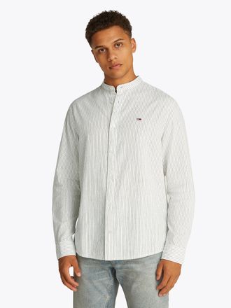 Tommy Jeans TJM LINEN MIX BND STP SHRT EXT Mit Rundhalsausschnitt