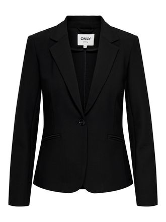 Only Kurzblazer ONLY ONLRYNA LIFE LS UNLIN FIT BLAZER TLR ZLO, Damen, Gr. 40, schwarz, Web, Obermaterial: 94% Polyester, 6% Elasthan, unifarben, normal, V-