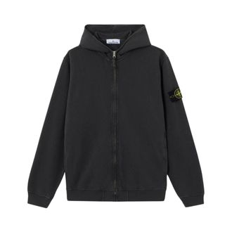 Stone Island Zip-throughs, male, Gray, Size: 2XL Full-zip Hooded Sweatshirt