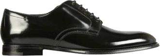 Dolce & Gabbana Stijlvolle Derby-schoenen voor zakelijke kleding - Heren - Nette schoenen - Zwart - 44 EU - Leer - Schoenen