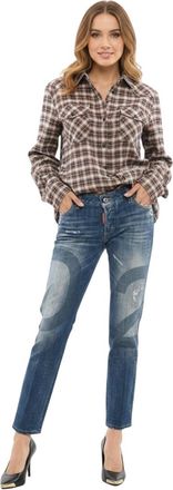Dsquared2 Blue Straight Mid Rise Jeans