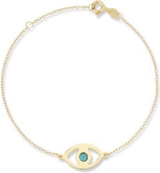 Ember Fine Jewelry 14K Gold Turquoise Evil Eye Bracelet at Nordstrom Rack