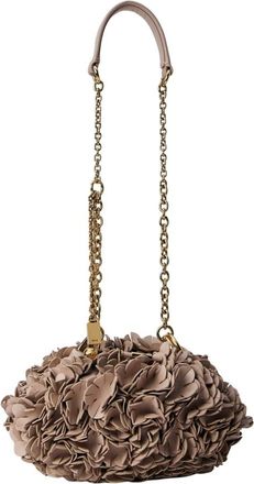 Chlo&eacute; Floral Appliqu&eacute; Chain Bag - Dames - Mini tas - Beige - ONE Size - Leer - Tassen
