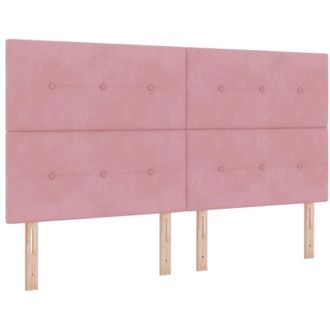 vidaXL Cama Tipo Box Spring Con Colch&oacute;n Rosa 180 X 200 Cm Terciopelo Vidaxl