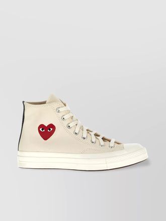 Comme Des Gar&ccedil;ons printed canvas hi-top sneakers