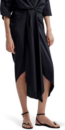 A.L.C. Rhodes Cotton Pleated Waist Asymmetric Skirt in Evening Blue at Nordstrom, Size 10
