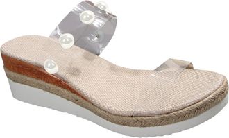 Generic 2026 Women Slippers Womens Platform Thick Soled Roman Shoes Summer Round Toed Open Hollow Casual (Clear, 5.5)