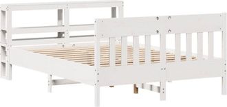 vidaXL Bed Frame without Mattress White 140x200 cm Solid Wood Pine Vidaxl