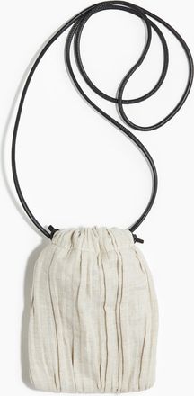 H&M Handytasche mit Kordelzug aus Leinenmix - White