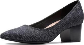 Clarks Womens Ellanie Hope Pump, Charcoal Intrest Textile, 7 UK