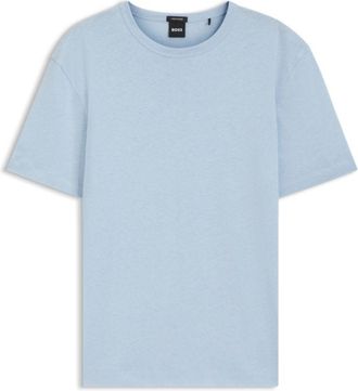 BOSS Cotton-linen T-shirt in a regular fit
