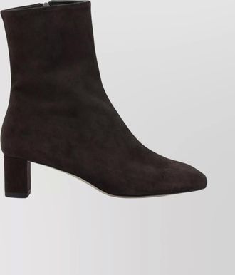 Aeyde suede block heel ankle boots millie